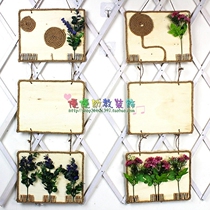 Wooden wall decoration Hanging pendant Childrens painting Coloring painting White embryo creative photo frame DIY hemp rope homemade pendant