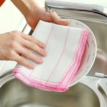 Kitchen cotton yarn rag Absorbent non-stick oil dishwashing cloth Dishwashing towel to remove oil cleaning cloth Hundred cleaning cloth small square towel