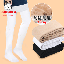 Baby girls leggings autumn and winter plus velvet thickening childrens pantyhose thin velvet white stockings special dance socks