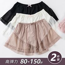 Lace safety trousers anti-walking thin ice wire three-point mesh dress can wear student shorts summer
