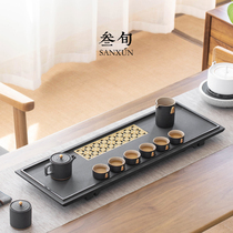 Thirty-year-old Han style Wujin Stone Tea Plate Home Living Room Whole Stone Tea Plate Tea Sea Simple Modern Light Luxury Big Tea Table