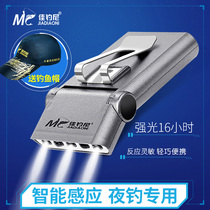 Good fishing Ni induction headlamp Charging head-mounted clip cap light strong light super bright Fishing special long battery life night fishing light