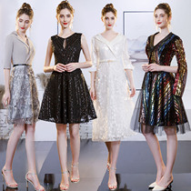 22 color evening dress nightclub temperament celebrity banquet birthday party wedding performance photo studio photo dress female