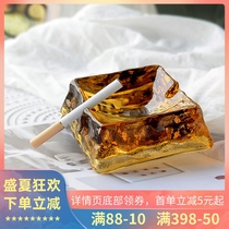 Modern simple fashion glass ashtray creative personality household living room hotel KTV ashtray INS wind new style