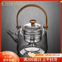 ESSONIO Japanese-style lifting pot heat-resistant glass teapot cooking tea single pot electric pottery stove set kung fu tea set