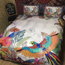 Export European-style 80 Egyptian long suede cotton gon satin full cotton pure cotton digital printed four sets of upscale bedding