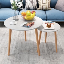 Nordic coffee table Small round table Modern simple side corner bedside table Sofa side table Bay window ins small table