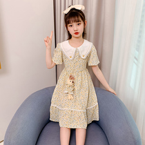 Girls' dress Summer 2022 New foreign children's broken princess dress Adolescent dress Summer girl skirt