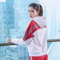 Spring Summer Loose Big Code Sports Jacket Women Speed Dry Suction Sweat Outdoor Casual Running Fitness Wear and Lian Hat Long Sleeves