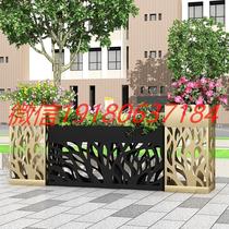 New iron fence flower box outdoor flower bed road Sales Department commercial street flower rack partition planting box combination