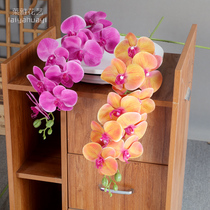 High quality feel 9 head butterfly Lan emulation single branch fake flower Nordic table decoration floral soft dress wedding flower arrangement