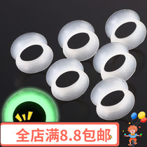 Transparent luminous soft silicone ear expansion hollow bell mouth expander hypoallergenic European and American popular auricle