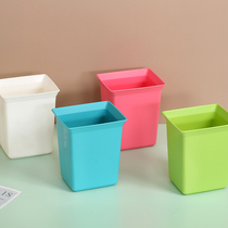Square simple desktop trash can Tube hotel dry fruit shell melon seed Peel Living room small household plastic paper basket