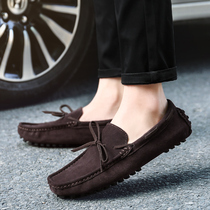 Bean Bean Shoes Big Code Mens Shoes 47 Winter Genuine Leather Han Version Trend New Plus Suede 100 Hitch A Foot Pedal Sloth Shoe Tide