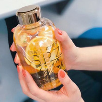 South Korea large capacity glass simple water bottle heat-resistant tea for men and women home students with cute portable cup with lid