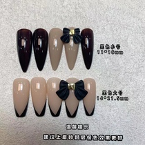 Japan-U.S. A large butterfly knot ornament LZ the same net red frosted alloy resin upright nail applit decoration black