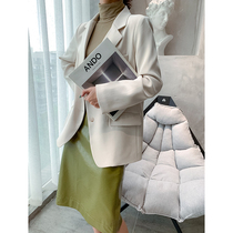 Deeply customized 2021 spring and autumn new casual simple oversize suit jacket female temperament white small suit