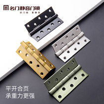 Mingmen Hardware 5 inch silent hinge stainless steel slotted bearing door folding loose-leaf flat open hinge 2 sets