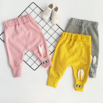 Male and female baby big pp cotton baby wear casual child Harlan Butt pants 1-3 years old 2 foreign Korean single pants