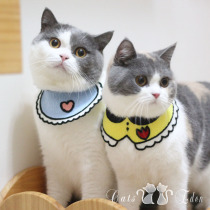 INS Korean net celebrity pet cat dog saliva towel bib bib fake collar bib cat cute cute shoot