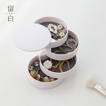 White ins Nordic jewelry storage box simple modern rotating multi-layer finishing rack jewelry jewelry tray