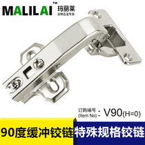 Corner folding door hinge cabinet wardrobe door 90 degree damping cushioning hydraulic angle promotional hardware accessories