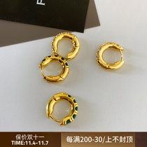 Ins earrings are about cold and faint metal winds Leisure fashion physiological muscle circles earrings earrings new female