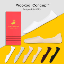 Boat socks womens cotton thin shallow mouth invisible silicone anti-slip summer sweat-absorbing anti-odor breathable flesh color black white short