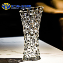 Czech Imports BOHEMIA Crystal Vases Home Modern Upscale Living Room Table Transparent Glass Inserted Dry Vases