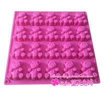 xj010 Silicone Twenty Bears Silicone Cake Mould Cookie Mould Handmade Soap Mould