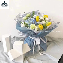 Milan hollowed out round center mesh gauze mesh bag flower paper flower gift wrapping paper bouquet packaging material