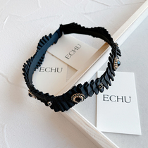 Hair hoop women go out South Korea Korean version of temperament headband Net red black head fine pressure hair headgear hair band