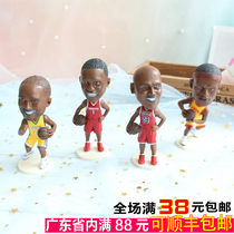 Net Red birthday cake decoration NBA Basketball star ornaments Slam dunk master Kobe James doll model