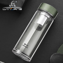 Vientiane U167L single-layer glass large-capacity business water cup thickened with filter screen gift box U168L