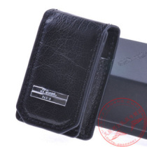 Original imported S T Dupont Dupont lighter special leather case bag clip flower leather black full leather
