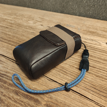 cam-in-rooted tanning cow leather portable camera containing bag suitable for Sony black card Ricoh GR2 GR3 leather bag