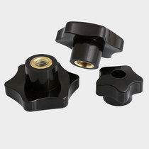 Through hole plum handle Bakelite plastic knob Star hand screw nut Star handle 4M5M6M8M10M12