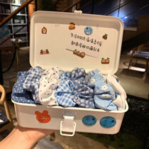 BM fat sausage Hairband ins a set of plaid Korean Hairband combination small tie hair rope jk coliere