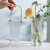 Nordic Ins Wind Minima Transparent Glass Vase Water Raised Flowers Home Swing Parlour Livingroom Flower Arrangement Mini-Adornment