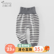 Baby high-waisted belly pants boys wool pants childrens knitted leggings baby pants children wear spring and autumn foreign style