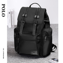 Polo shoulder bag mens trend fashion bag mens business business travel computer bag large capacity flip backpack