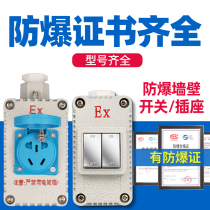 Explosion-proof wall switch socket 220V Industrial five-hole open and concealed porous outdoor single-open double-open explosion-proof socket