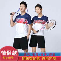Tennis clothing short sleeve sports T-shirt couple badminton clothing childrens clothing volleyball table tennis suit shorts culottes women