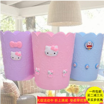 Toy storage bucket cute fresh trash can small garbage basket desktop trash can childrens home bedroom wastebasket