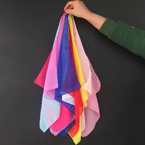 Dance silk scarves silk scarves Jiaozhou Yangko scarves square scarves dancing red performance Square props