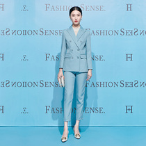 New double-row deduction work clothes suit suit feminine recreational high-end professional suit in spring 2022