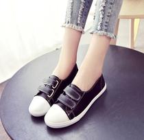 Net red Velcro small white shoes womens board shoes 2020 spring new students Joker Korean lazy single shoes womens shoes