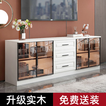 Solid wood TV cabinet combined wall cabinet modern light luxury bedroom TV table houseTV cabinet cabinet high cabinet