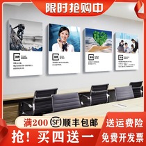 Company decorative painting Corporate culture hanging painting Inspirational slogan mural Conference room cultural wall poster custom frameless painting