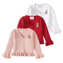 Children baby sweater cardigan coat spring autumn 2021 New Girls baby long sleeve knitwear girl